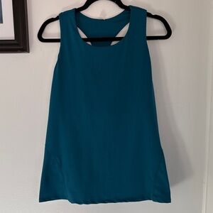 Fabletics Kessler Built in Bra Teal Sleeveless Women's Top M